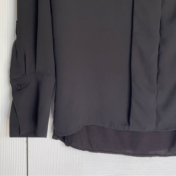 LOFT Women Black Long Sleeve Blouse Small - Picture 11 of 15
